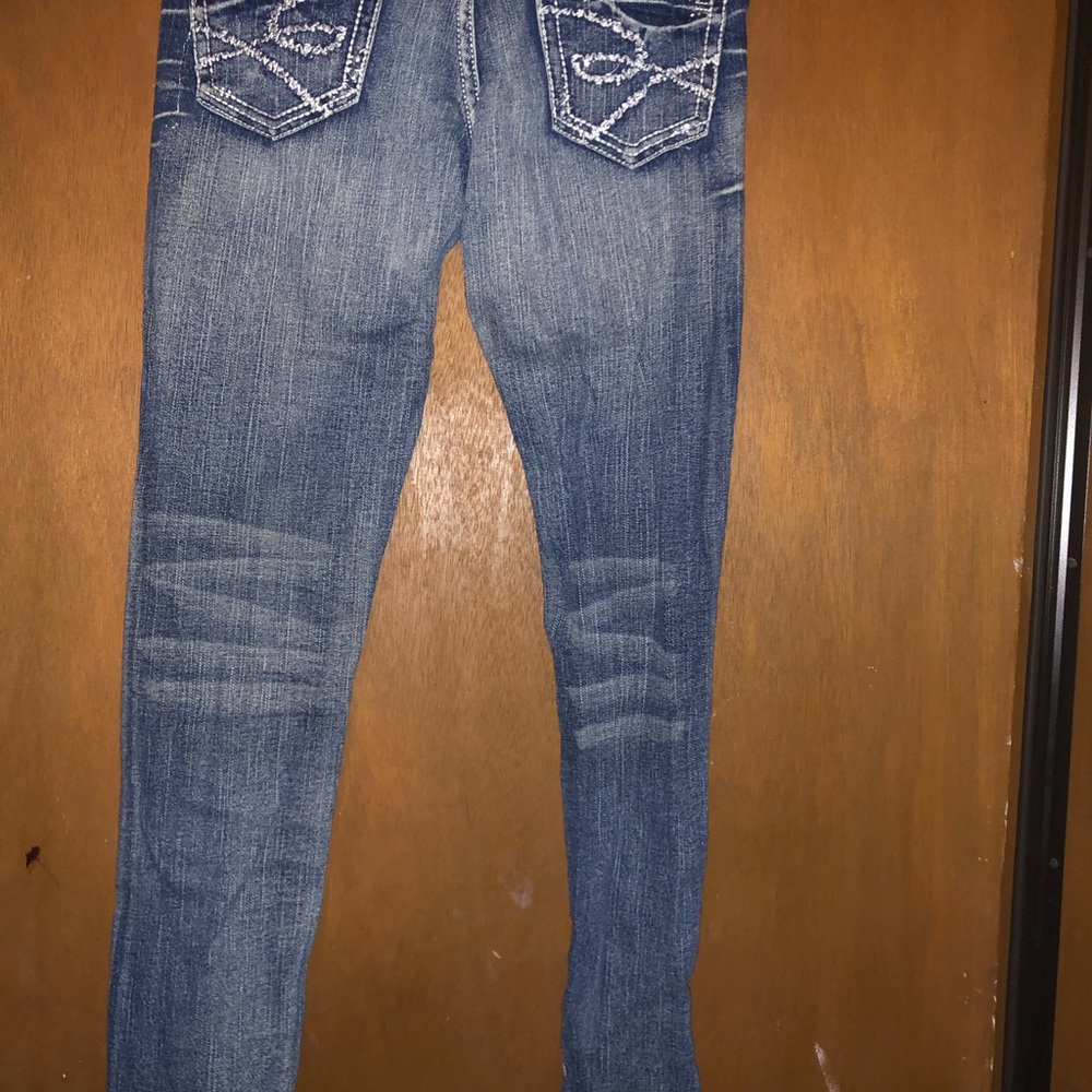 Blue jeans , skinny leg